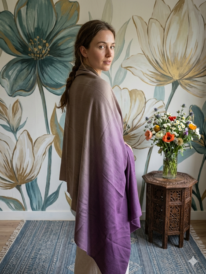 Pashmina triple shade ombre stole