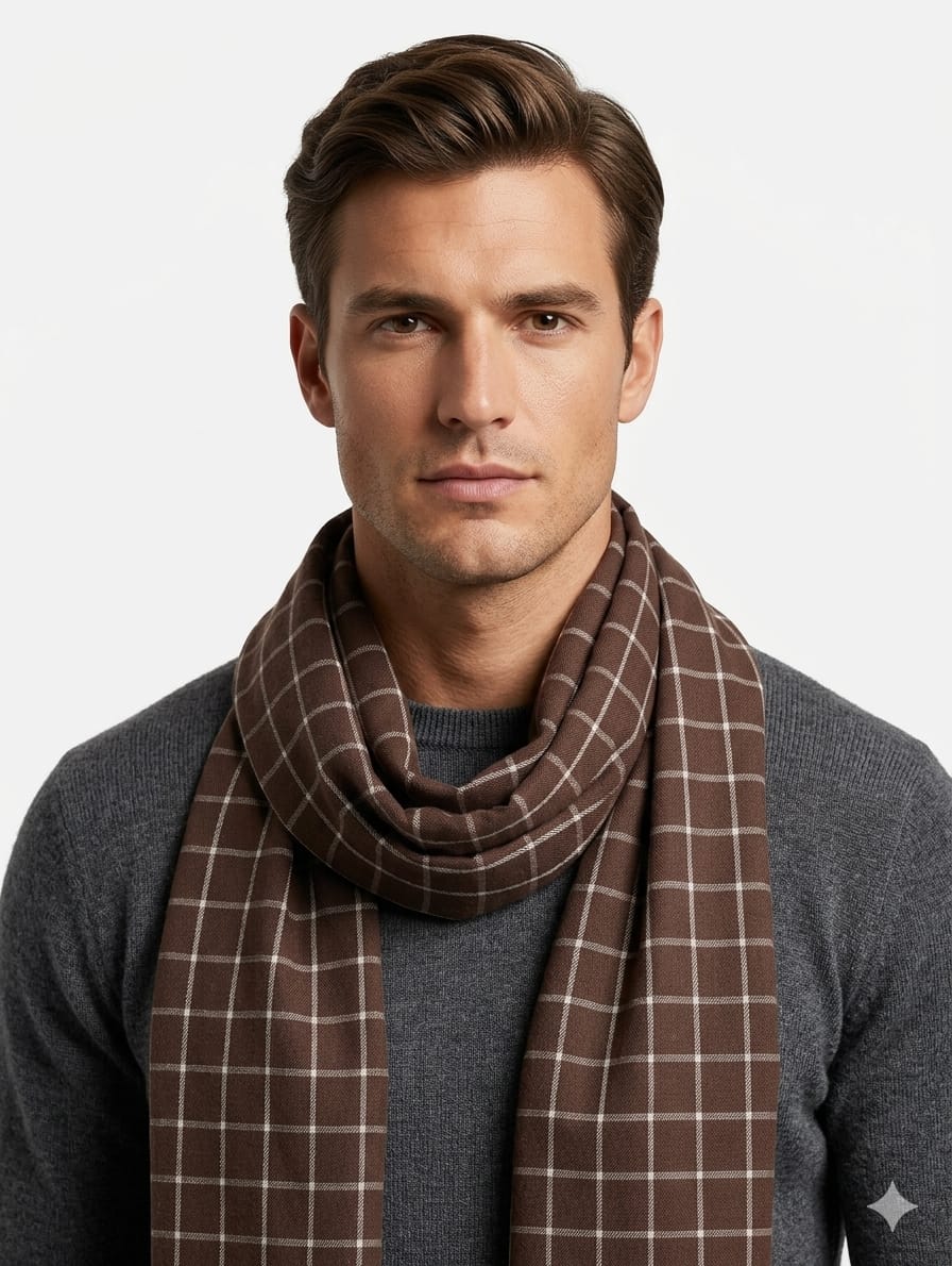 Pure pashmina coffee brown muffler