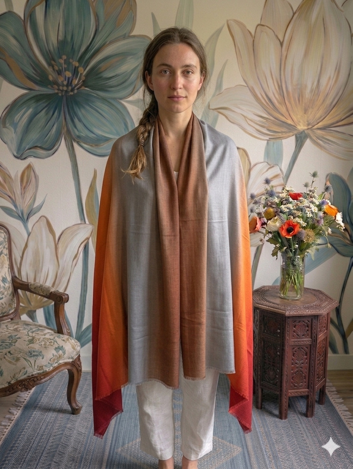 Pashmina triple shade ombre stole